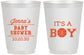 Personalized Baby Shower 16 oz Frosted Cups - Basketball Its A Boy | 90144