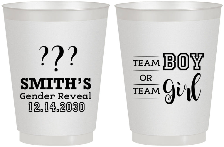 Personalized Baby Shower 16 oz Frosted Cups - Gender Reveal | 90150