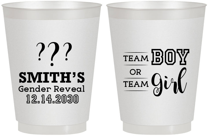 Personalized Baby Shower 16 oz Frosted Cups - Gender Reveal | 90150