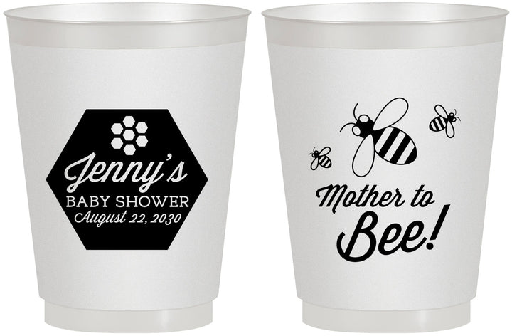 Personalized Baby Shower 16 oz Frosted Cups - Mother To Bee | 90153