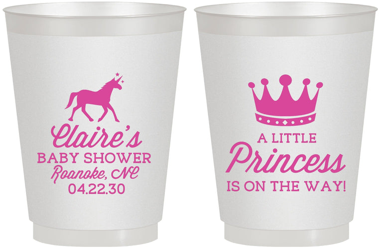 Personalized Baby Shower 16 oz Frosted Cups - Little Princess | 90174