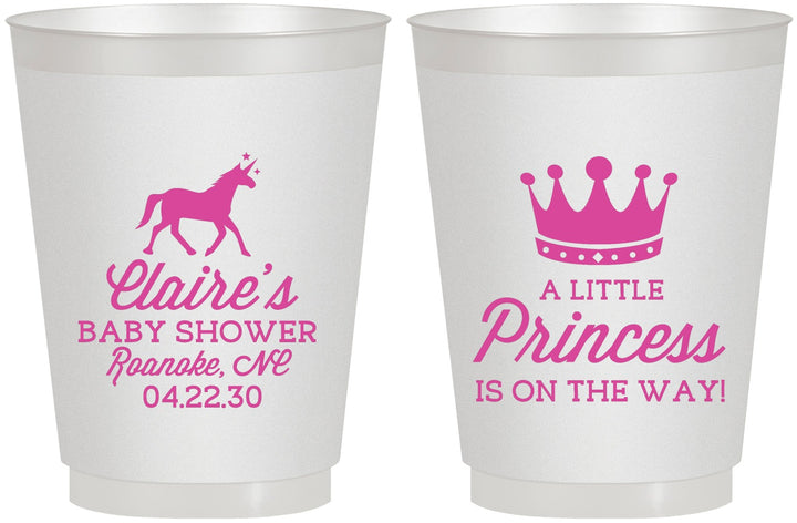 Personalized Baby Shower 16 oz Frosted Cups - Little Princess | 90174