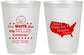Personalized Baby Shower 16 oz Frosted Cups - Red White Blue | 90197
