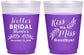 Custom Bridal Shower 16 oz Color Changing Frosted Cups - Kiss The Miss Goodbye | 100010