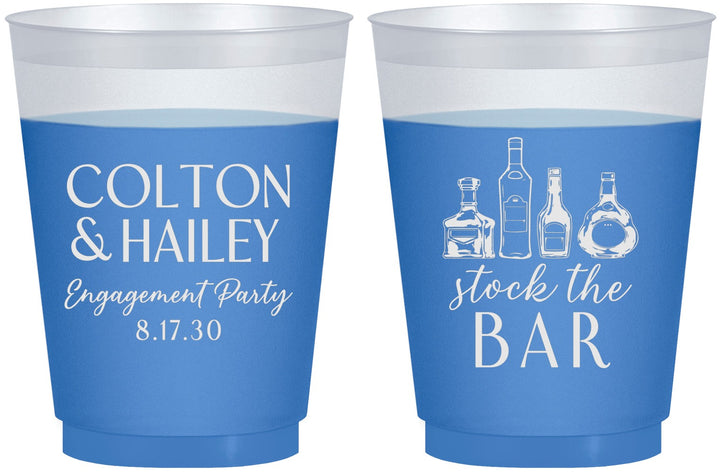 Custom Engagement 16 oz Color Changing Frosted Cups - Stock The Bar | 10005