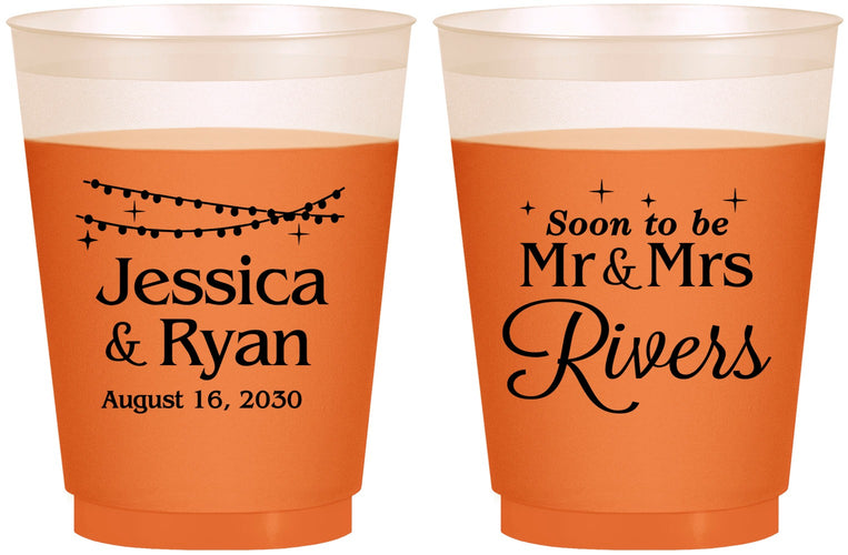 Custom Engagement 16 oz Color Changing Frosted Cups - Soon To Be Mr And Mrs | 10008