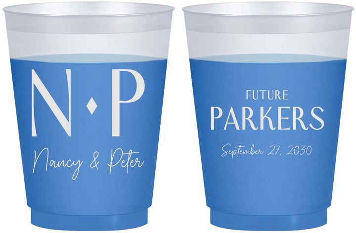 Custom Engagement 16 oz Color Changing Frosted Cups - Future | 10010