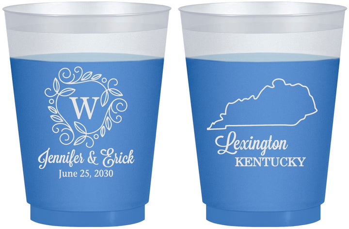 Custom Wedding 16 oz Color Changing Frosted Cups - Kentucky | 116
