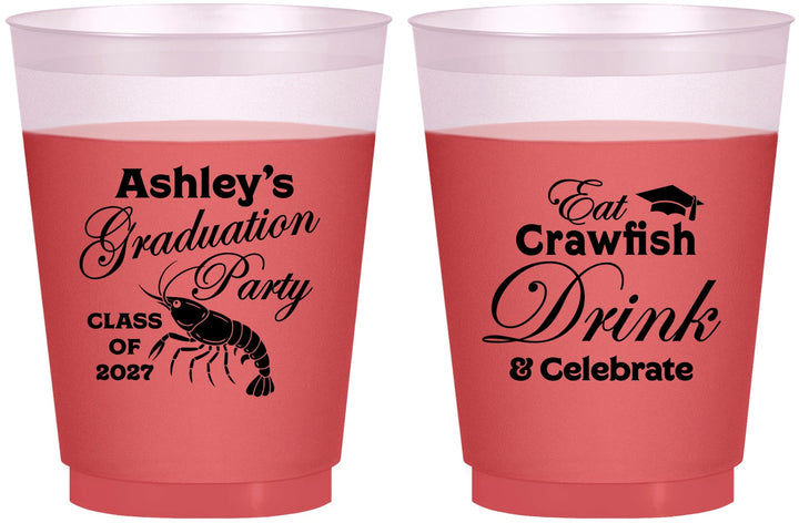 Custom Graduation 16 oz Color Changing Frosted Cups - Class Of 2027 Crawfish Boil | 130000