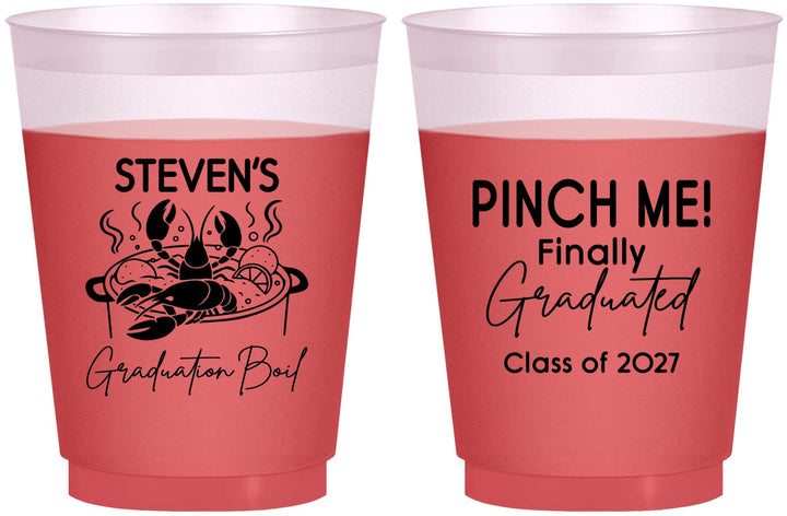 Custom Graduation 16 oz Color Changing Frosted Cups - Class Of 2027 Crawfish Boil | 130004