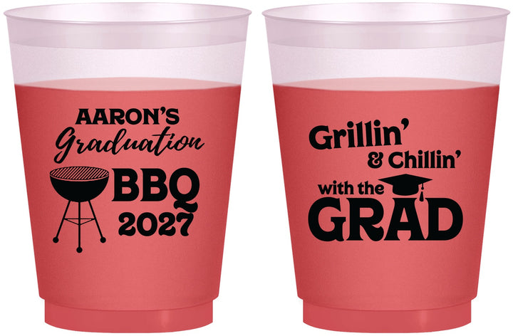 Custom Graduation 16 oz Color Changing Frosted Cups - Class Of 2027 Bbq | 130007