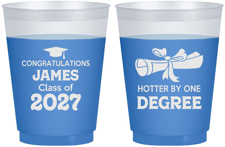 Custom Graduation 16 oz Color Changing Frosted Cups - Class Of 2027 Hotter Degree | 130022