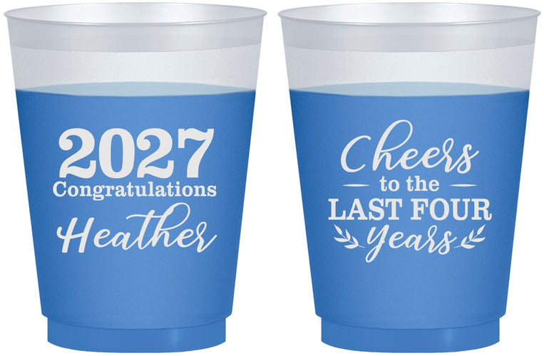Custom Graduation 16 oz Color Changing Frosted Cups - Class Of 2027 Last Four Years | 130023