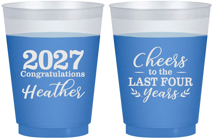 Custom Graduation 16 oz Color Changing Frosted Cups - Class Of 2027 Last Four Years | 130023