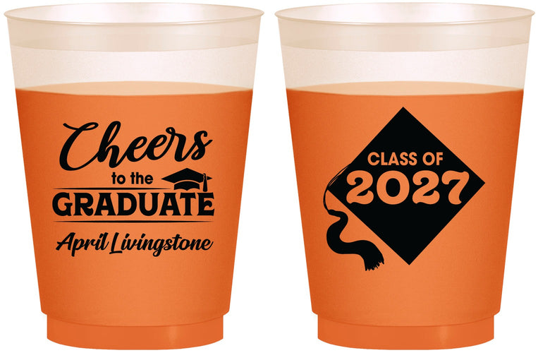 Custom Graduation 16 oz Color Changing Frosted Cups - Class Of 2027 Tassel Hassel | 130033