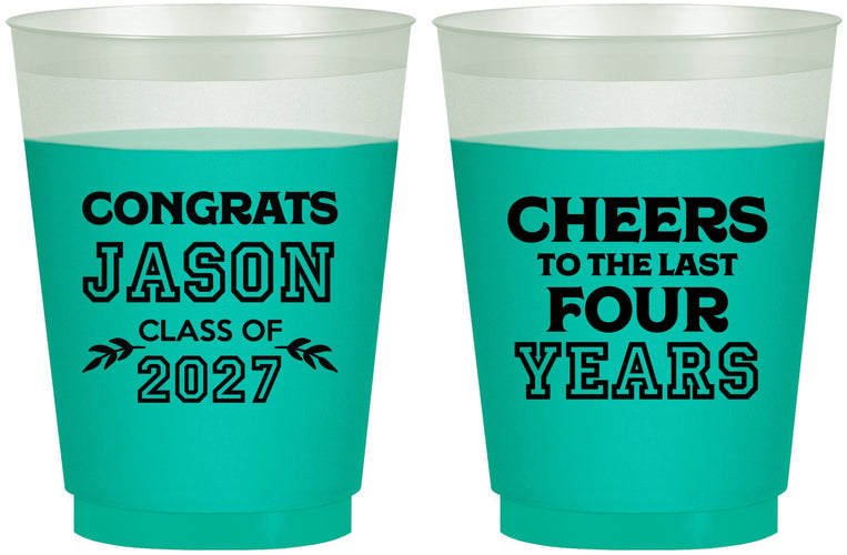 Custom Graduation 16 oz Color Changing Frosted Cups - Class Of 2027 Last Four Years | 130036