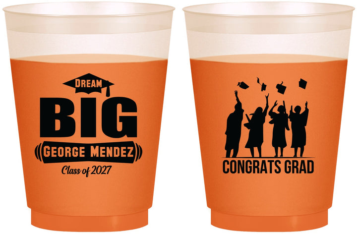 Custom Graduation 16 oz Color Changing Frosted Cups - Class Of 2027 Dream Big | 130039