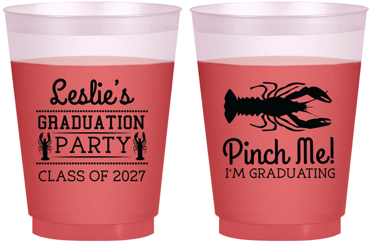 Custom Graduation 16 oz Color Changing Frosted Cups - Class Of 2027 Crawfish Boil | 130042