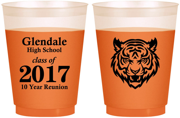 Custom Class Reunion 16 oz Color Changing Frosted Cups - Class Of 2017 10 Year | 140000