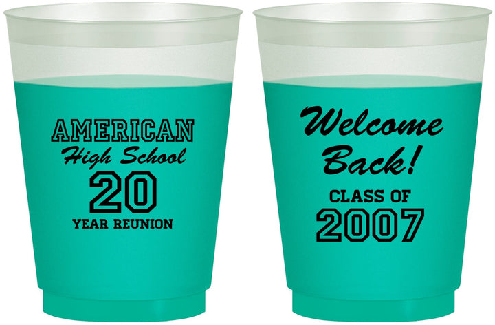 Custom Class Reunion 16 oz Color Changing Frosted Cups - Class Of 2007 20 Year | 140001