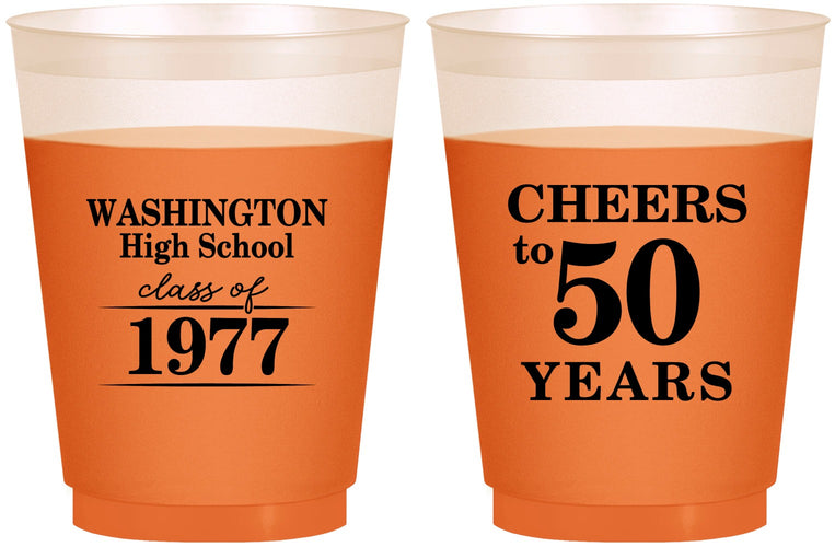 Custom Class Reunion 16 oz Color Changing Frosted Cups - Class Of 1977 50 Year | 140004