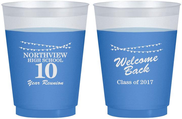 Custom Class Reunion 16 oz Color Changing Frosted Cups - Class Of 2017 10 Year | 140010