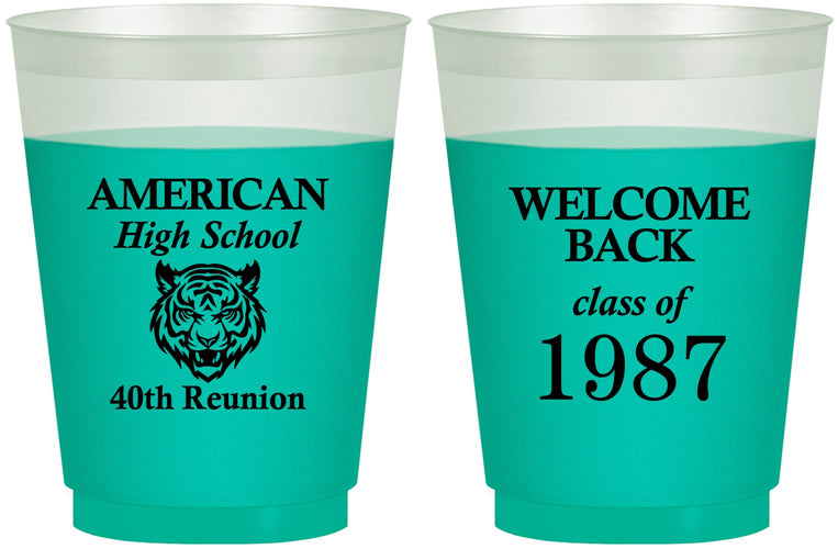 Custom Class Reunion 16 oz Color Changing Frosted Cups - Class Of 1987 40 Year | 140013