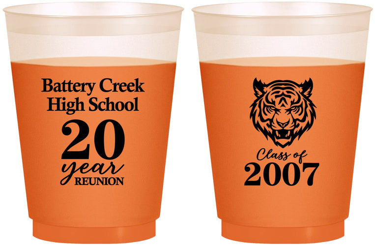 Custom Class Reunion 16 oz Color Changing Frosted Cups - Class Of 2007 20 Year | 140016