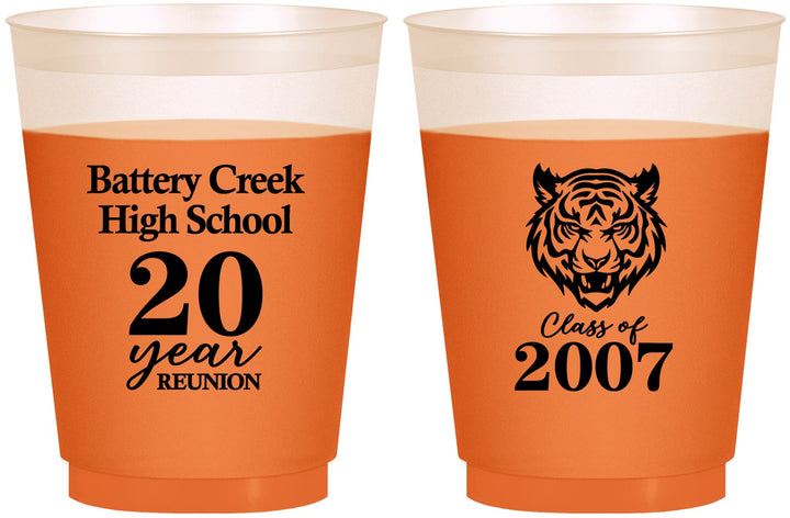 Custom Class Reunion 16 oz Color Changing Frosted Cups - Class Of 2007 20 Year | 140016