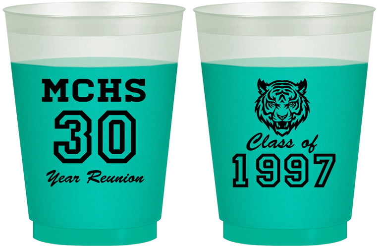 Custom Class Reunion 16 oz Color Changing Frosted Cups - Class Of 1997 30 Year | 140017