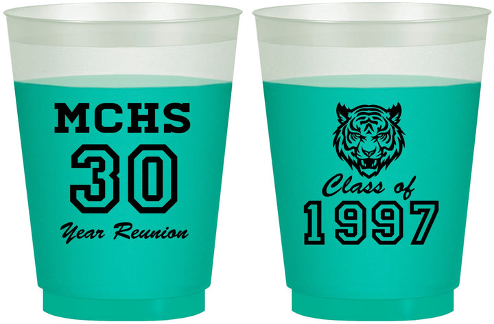 Custom Class Reunion 16 oz Color Changing Frosted Cups - Class Of 1997 30 Year | 140017