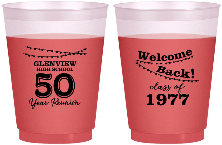 Custom Class Reunion 16 oz Color Changing Frosted Cups - Class Of 1977 50 Year | 140019