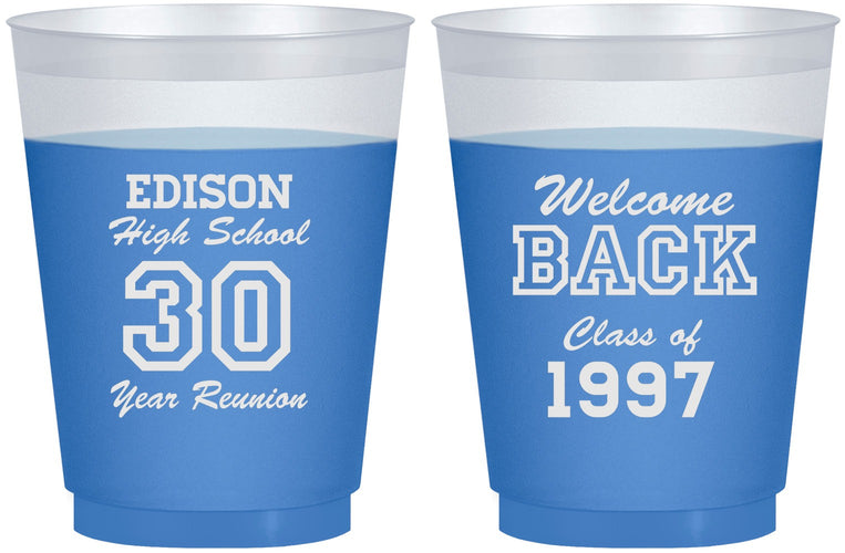 Custom Class Reunion 16 oz Color Changing Frosted Cups - Class Of 1997 30 Year | 140022