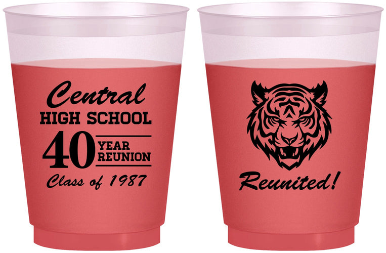 Custom Class Reunion 16 oz Color Changing Frosted Cups - Class Of 1987 40 Year | 140023