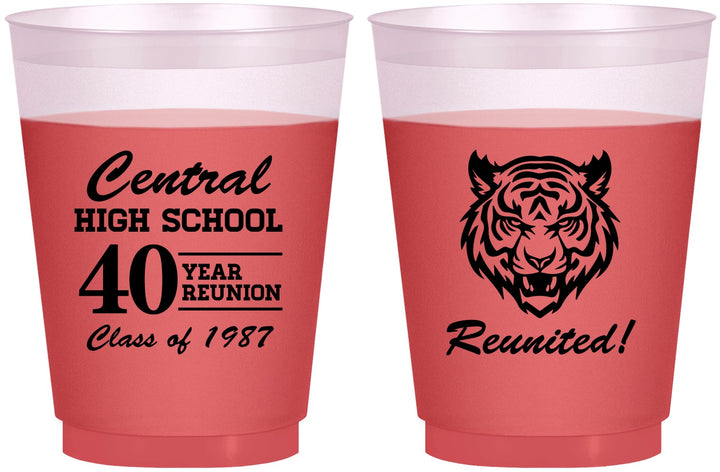 Custom Class Reunion 16 oz Color Changing Frosted Cups - Class Of 1987 40 Year | 140023