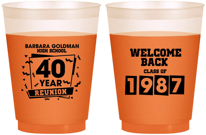 Custom Class Reunion 16 oz Color Changing Frosted Cups - Class Of 1987 40 Year | 140028