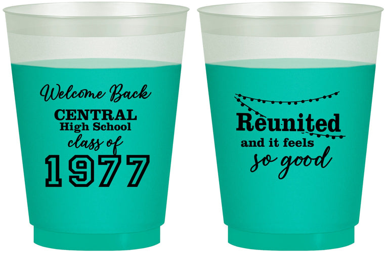 Custom Class Reunion 16 oz Color Changing Frosted Cups - Class Of 1977 50 Year | 140029