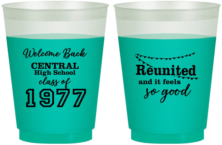 Custom Class Reunion 16 oz Color Changing Frosted Cups - Class Of 1977 50 Year | 140029