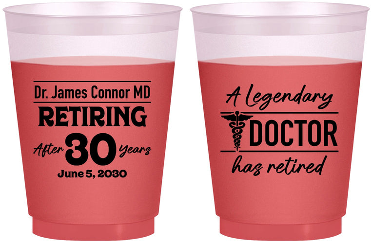 Custom Retirement 16 oz Color Changing Frosted Cups - Doctor | 150018