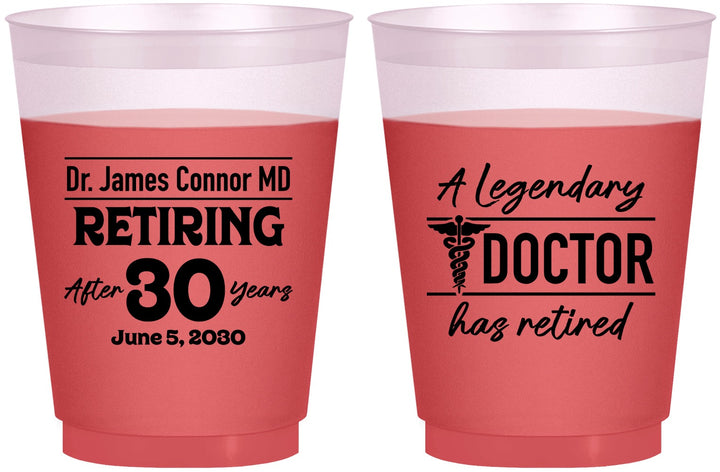 Custom Retirement 16 oz Color Changing Frosted Cups - Doctor | 150018