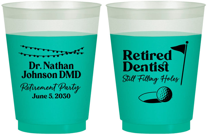Custom Retirement 16 oz Color Changing Frosted Cups - Dentist | 150019