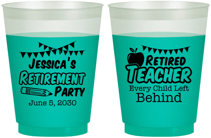 Custom Retirement 16 oz Color Changing Frosted Cups - Teacher | 150021