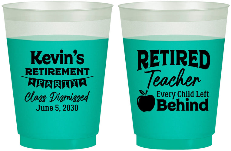 Custom Retirement 16 oz Color Changing Frosted Cups - Teacher | 150022