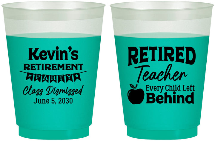Custom Retirement 16 oz Color Changing Frosted Cups - Teacher | 150022