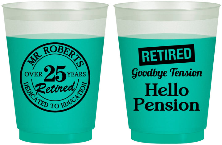 Custom Retirement 16 oz Color Changing Frosted Cups - Teacher | 150024