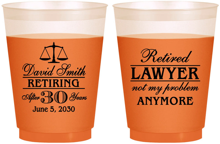 Custom Retirement 16 oz Color Changing Frosted Cups - Lawyer | 150025