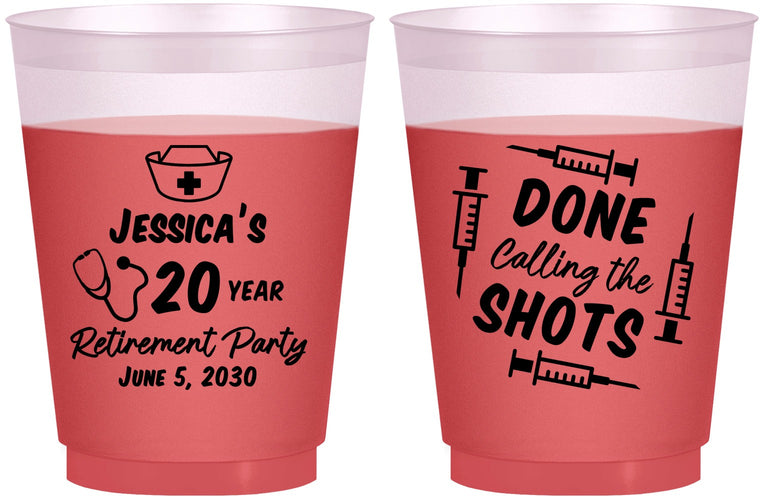 Custom Retirement 16 oz Color Changing Frosted Cups - Nurse | 150026