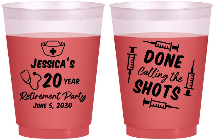 Custom Retirement 16 oz Color Changing Frosted Cups - Nurse | 150026