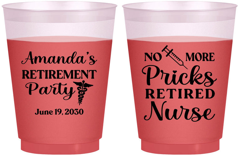 Custom Retirement 16 oz Color Changing Frosted Cups - Nurse | 150027