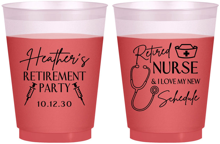 Custom Retirement 16 oz Color Changing Frosted Cups - Nurse | 150028